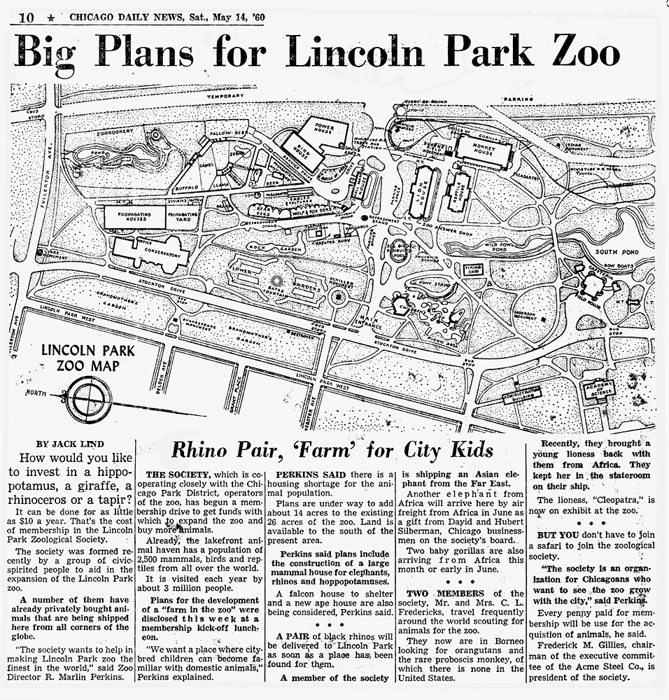 Lincoln Park Zoo Map 1959-1 - Lincoln Park Zoo