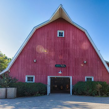 The red barn at Farm-in-the-Zoo