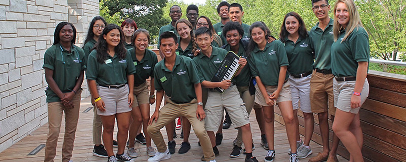 Teen interns pose for a photo