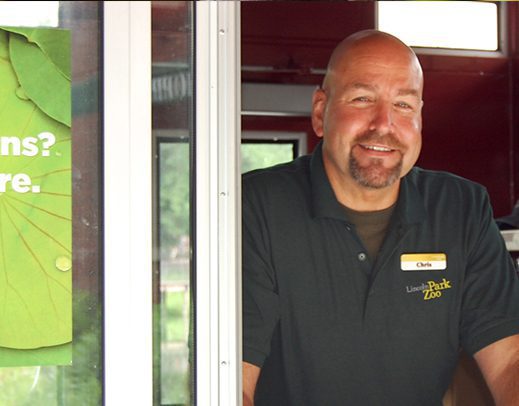 A volunteer at Lincoln Park Zoo
