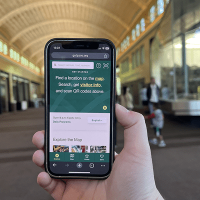 zoo app in pepper family wildlife center